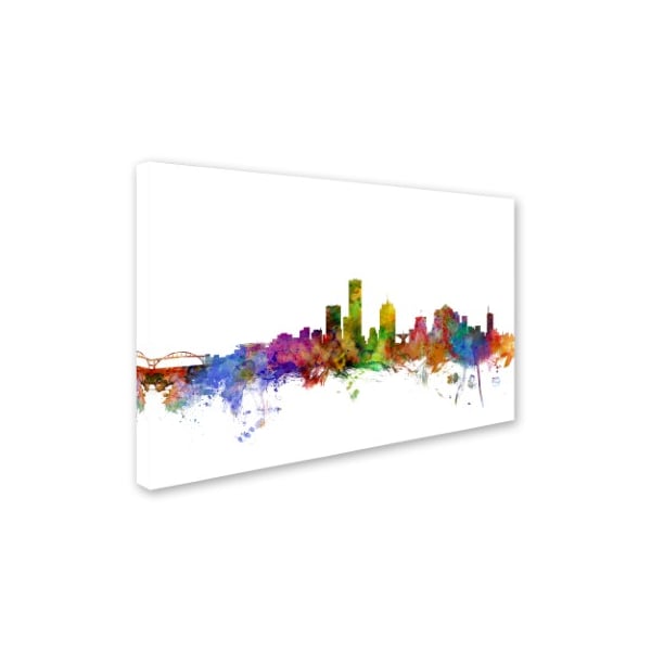 Michael Tompsett 'Milwaukee Wisconsin Skyline' Canvas Art,26x40